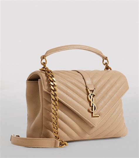 ysl college bag large beige|saint laurent medium college bag.